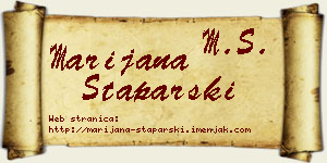 Marijana Staparski vizit kartica